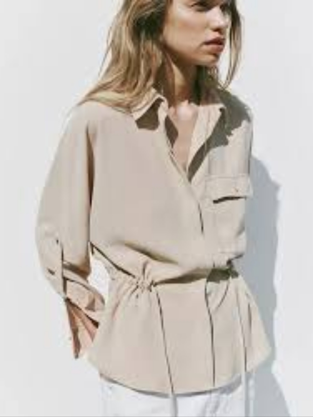 Zara Safari Crepe Top Jacket - Picture 4 of 10
